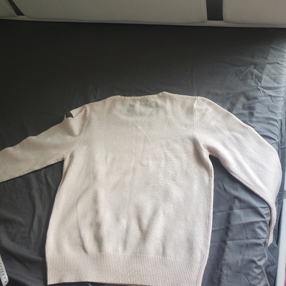 Elegant Beige Floral Sweater - Soft Knit with Black Flower Print for women - Picture 2 of 7